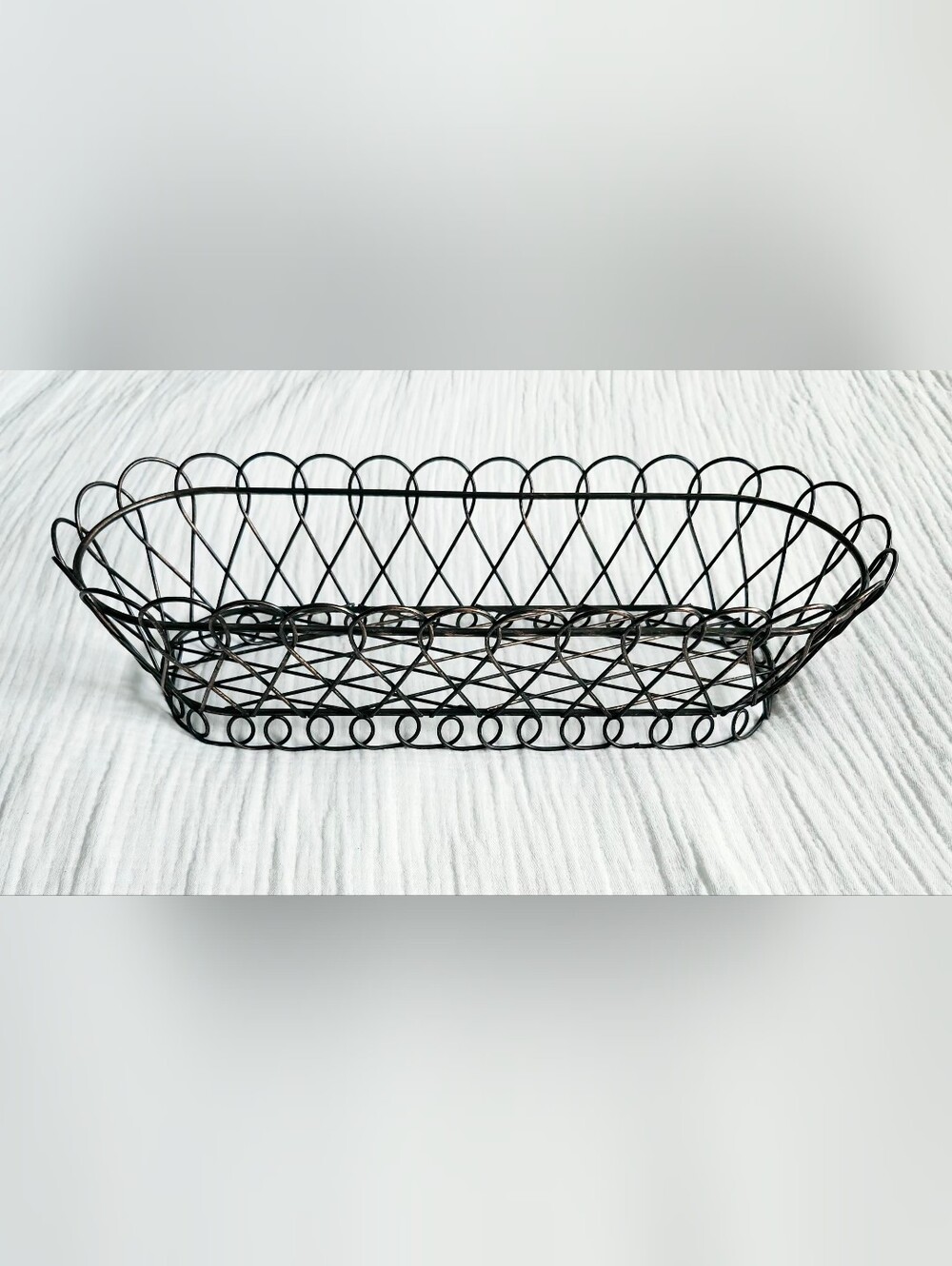 Wire Decorative Basket - Bronze